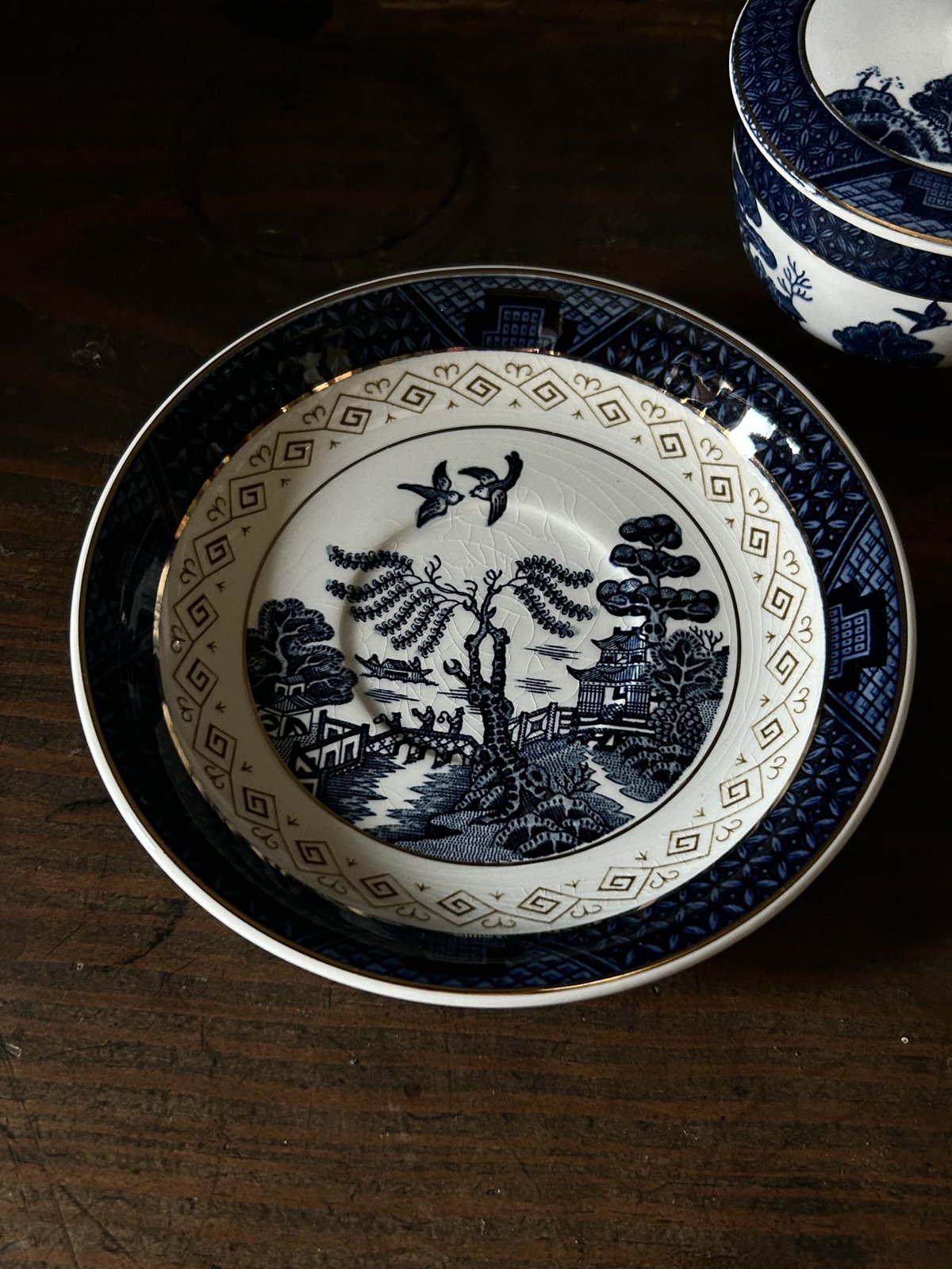 中国 清時代 染付 湯呑み3点 送料込み250131 骨董✨ 中国 童 絵