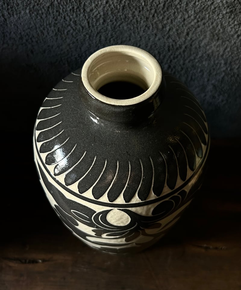 磁州窯の花器/中国美術/梅瓶/陶器/骨董 | 骨董・アンティークの 磁州窯の花器/中国美術/梅瓶/陶器/骨董 | 骨董・アンティークの