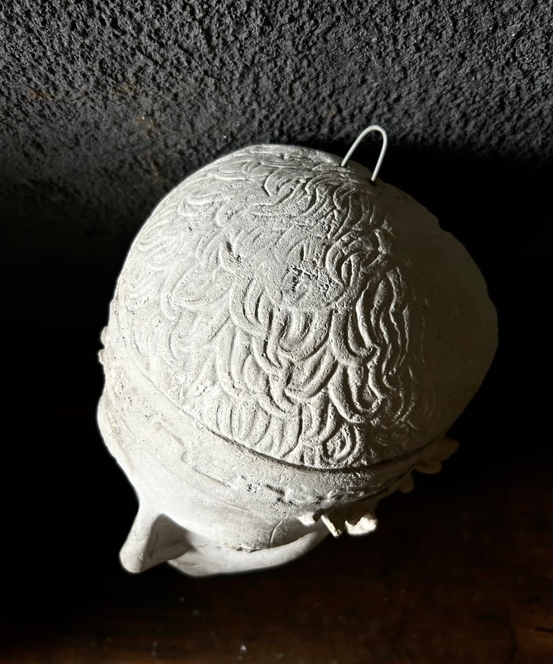 石膏像 / 男性 顔 / 古代ギリシャ風 / 壁掛け 彫刻 / アンティーク調