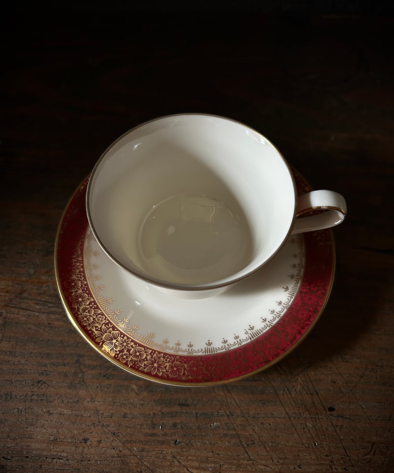 カップ＆ソーサー/Noritake/ノリタケ/Ivory China/金彩/花柄