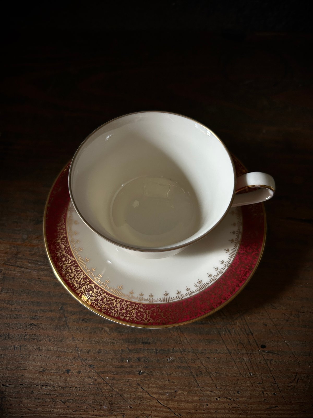 カップ＆ソーサー/Noritake/ノリタケ/Ivory China/金彩/花柄