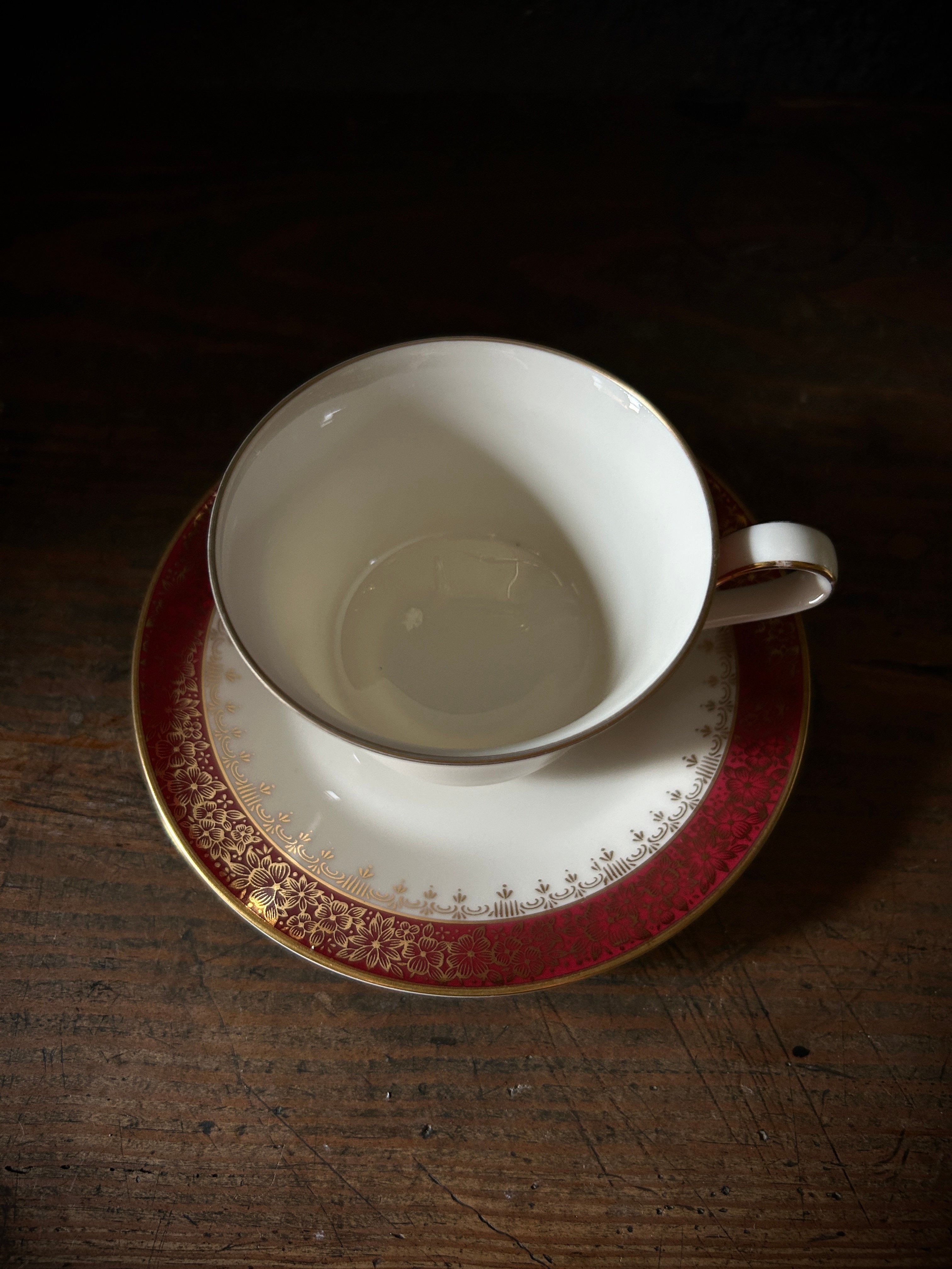 カップ＆ソーサー/Noritake/ノリタケ/Ivory China/金彩/花柄