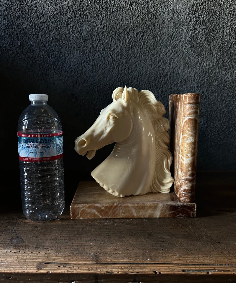 大理石の馬のブックエンド/スペイン製/オブジェ/インテリア | 骨董