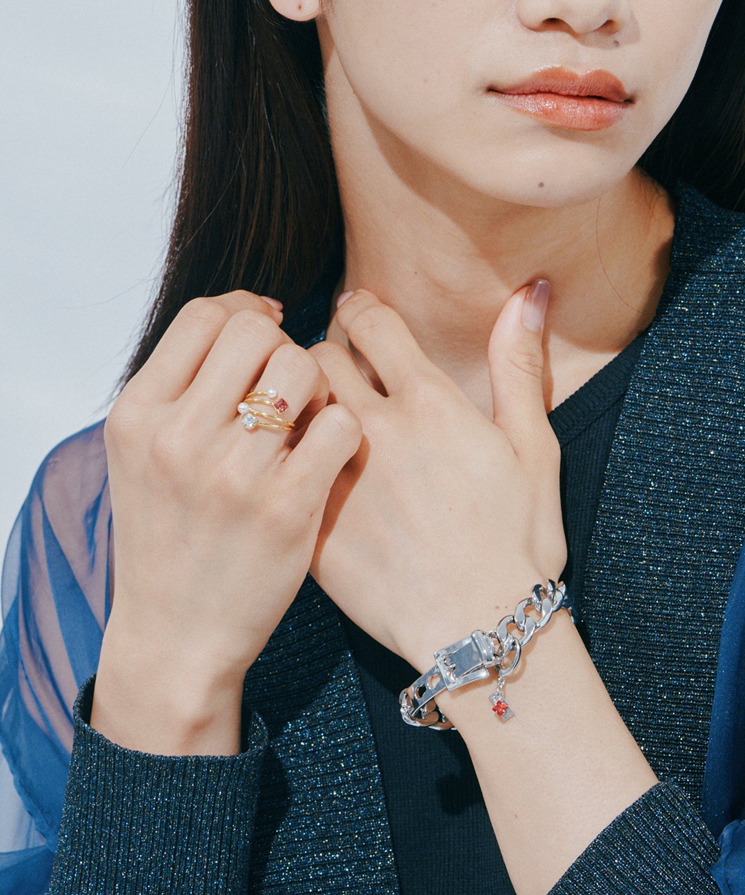 Buckle チェーンブレスレット 石神のぞみ Dinamis Buckle チェーンブレスレット <Silver> | Dinamis