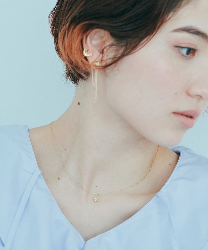 使い道色々!上品なカラージルコニウムネックレスゴールド ASTRE Star ネックレス <Gold> | Dinamis