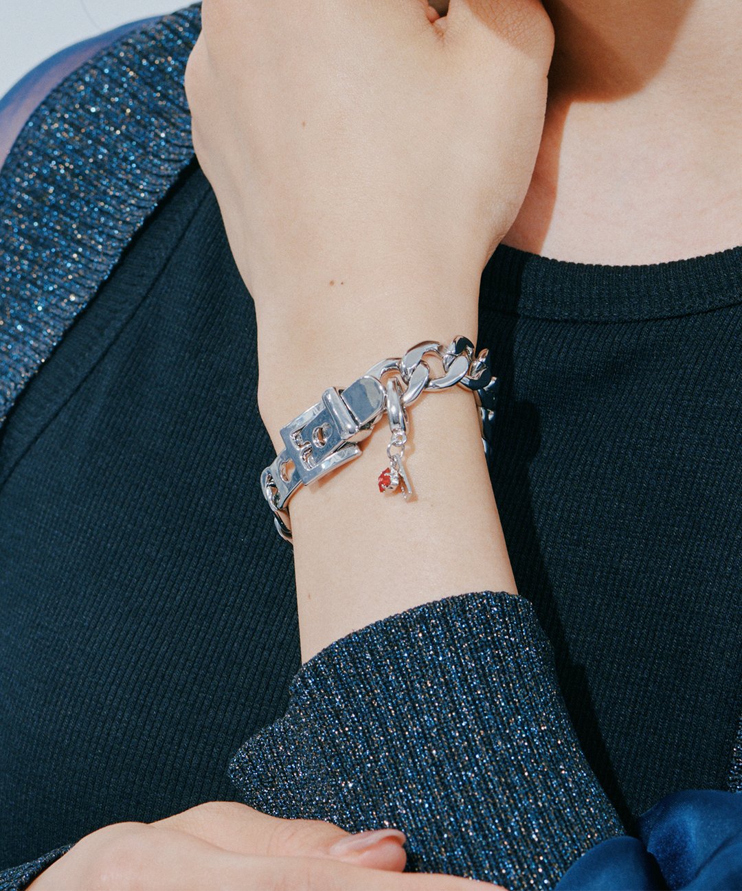 Buckle チェーンブレスレット 石神のぞみ Dinamis Buckle チェーンブレスレット <Silver> | Dinamis