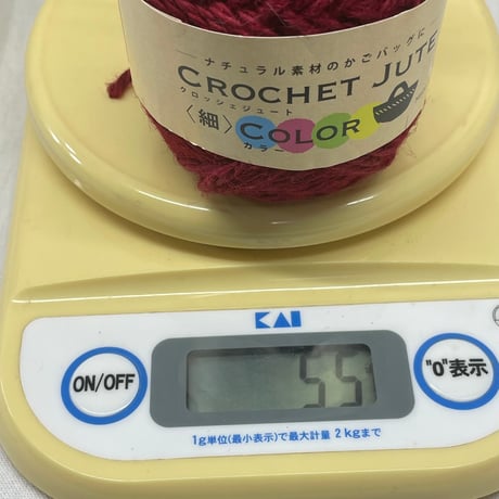 195　CROCHET JUTE〈細〉COLOR　COL:エンジ