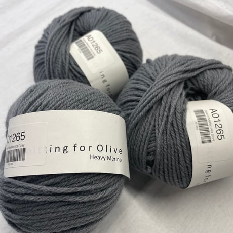 247　〈A〉〈C〉Knitting for Olive Merino Ecualyptus　COL:Ara Grey　4玉セット