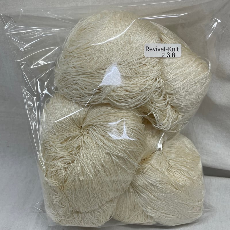 238 未染色白・シルク糸3カセ250g以上 | Revival-Knit