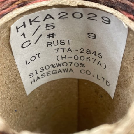 14　〈A〉HASEGAWA毛糸　ウタゲ　HKA2029　COL:RUST　833ｇ