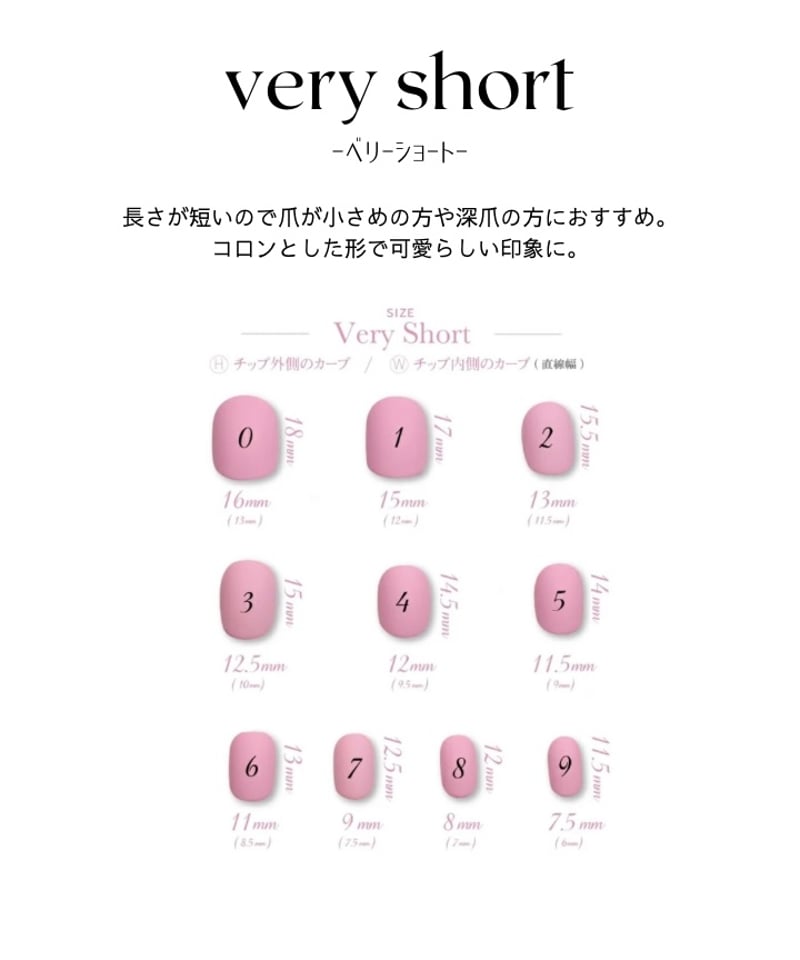 計測用チップ | omu. nail tip shop