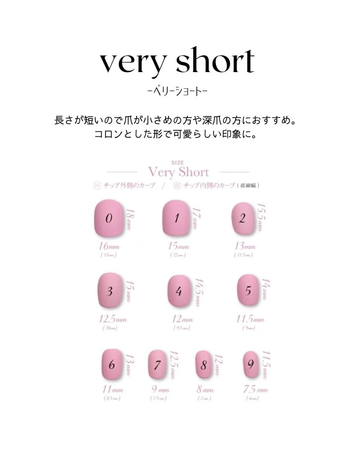 計測用チップ | omu. nail tip shop