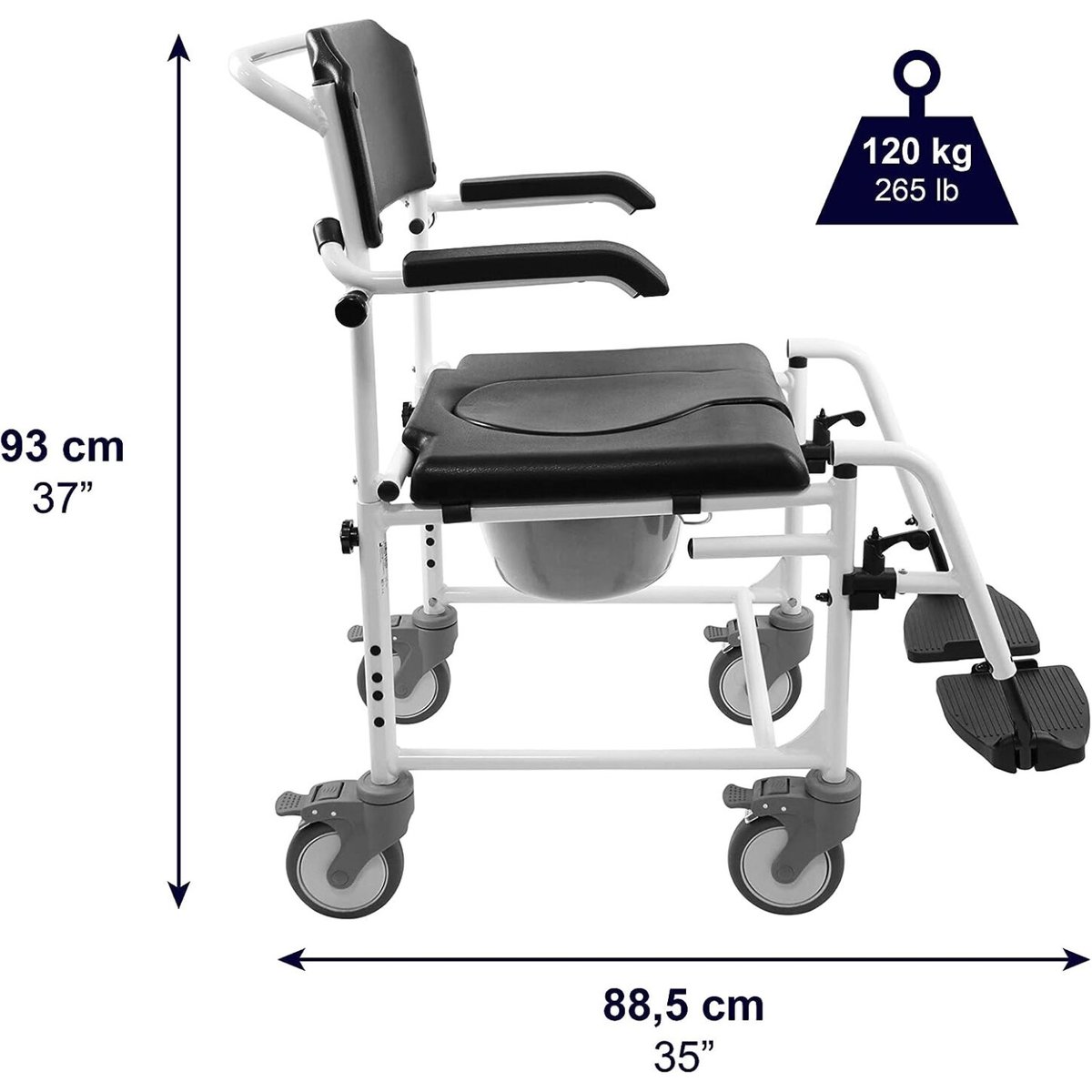 KMINA PRO 車輪付き シャワーチェア | ものえらびストア｜介護用品