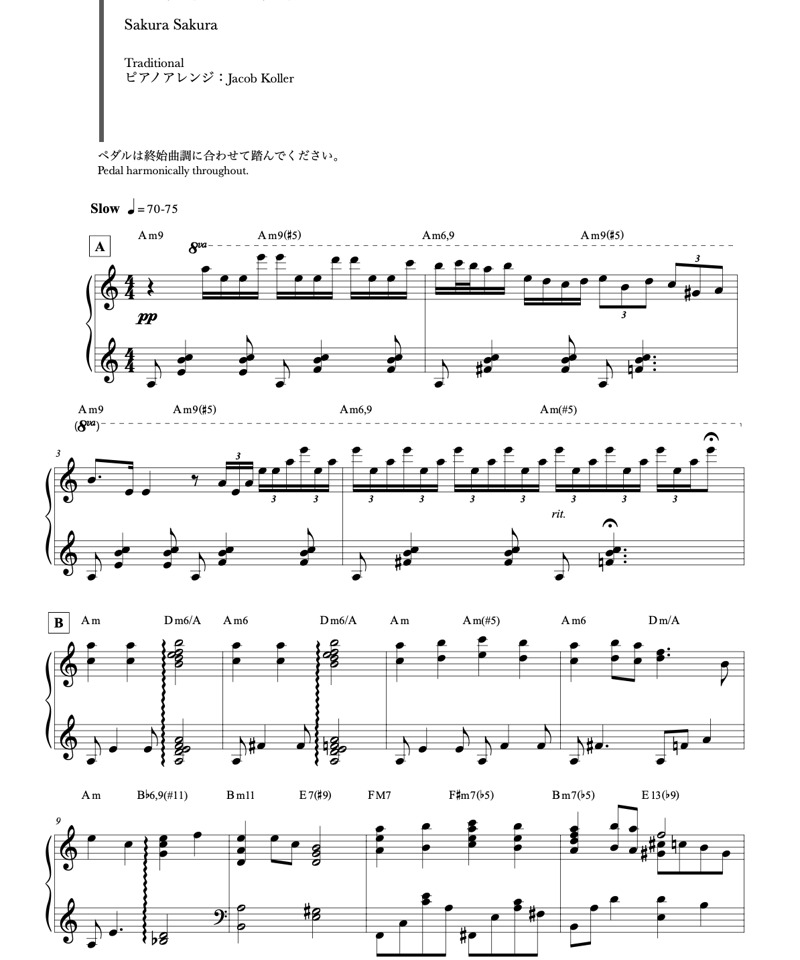 さくらさくら | Sheet Music Otaku
