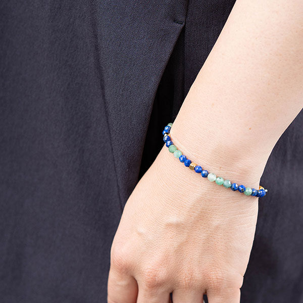 9.6ミリ⭐希少⭐パープルリビアングラスブレスレット 【公式通販】