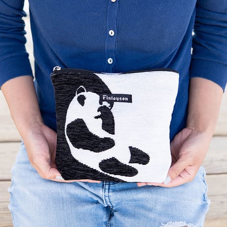 Finlayson(フィンレイソン) アヤトス 舟形 ポーチ パンダが可愛いフラットポーチ