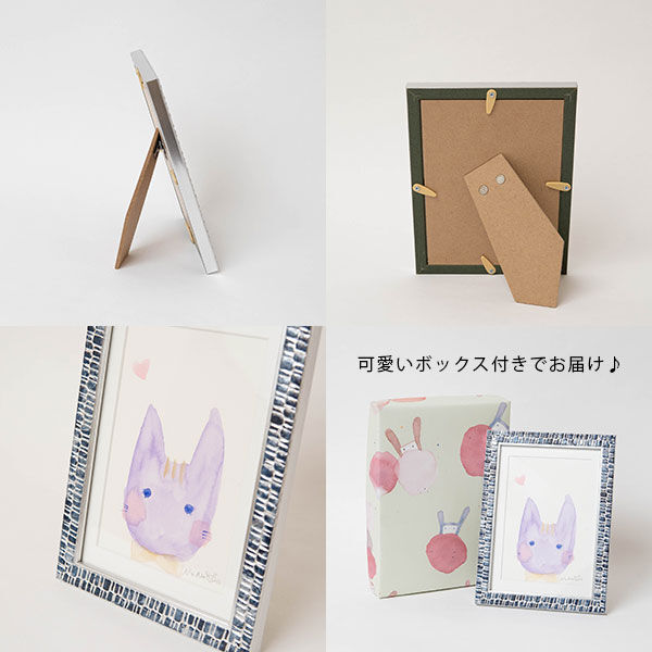 NeNe おめかしねこの水彩画 可愛いネコのイラスト原画 | 北欧