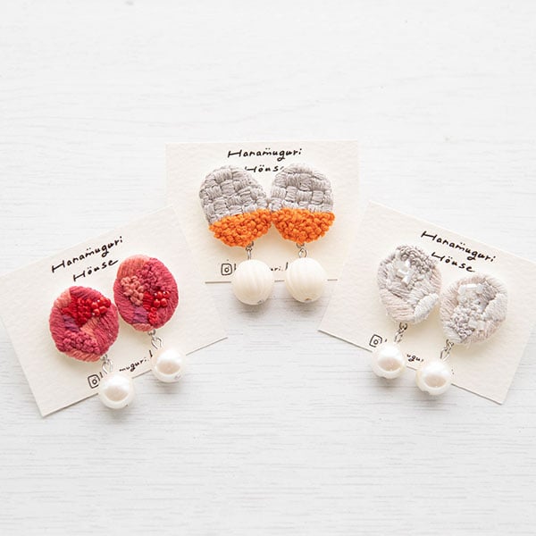 アオザイ　刺繍ビーズ　長袖シースルー&イヤリング アオザイ 刺繍ビーズ 長袖シースルー&イヤリング