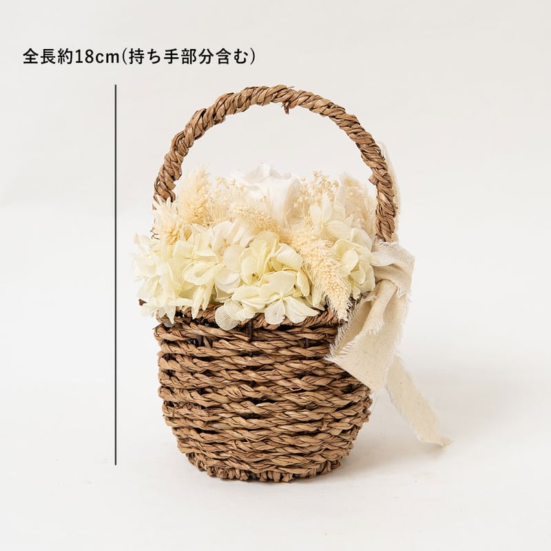 champs de fleurs プリザーブドフラワー バスケットアレンジ champs de fleurs プリザーブドフラワー バスケットアレンジ