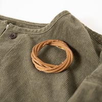 kuchibueworks ラタン サークル art ブローチ 軽くて丈夫な素材