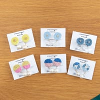 Hanamuguri＆Hanamuguri house 刺繍イヤリング 耳が痛くなりにくいクリップ式イヤリング