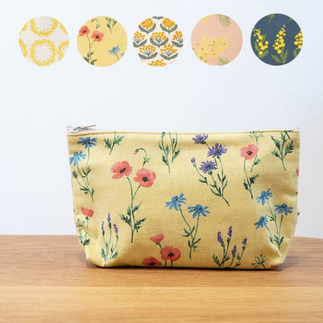ATELIER HAYLOFT.M ファスナーポーチ 仕分けに便利な花柄のお洒落なポーチ