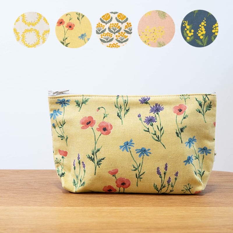ATELIER HAYLOFT.M ファスナーポーチ 仕分けに便利な花柄の