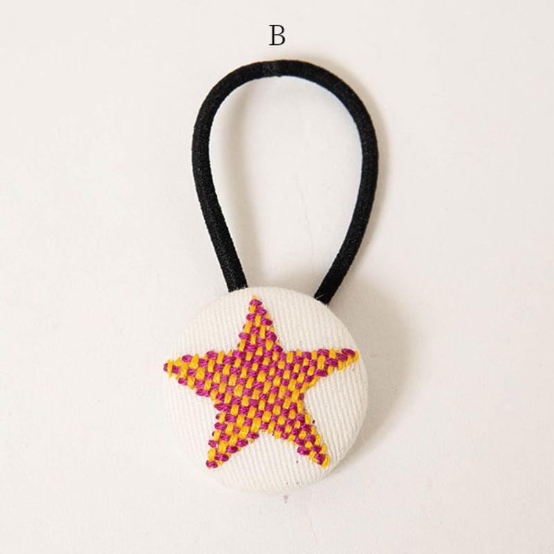 紅型ヘアゴム　ミンサー柄ヘアゴム　ティッシュカバー　くるみボタン 紅型ヘアゴム ミンサー柄ヘアゴム ティッシュカバー くるみ