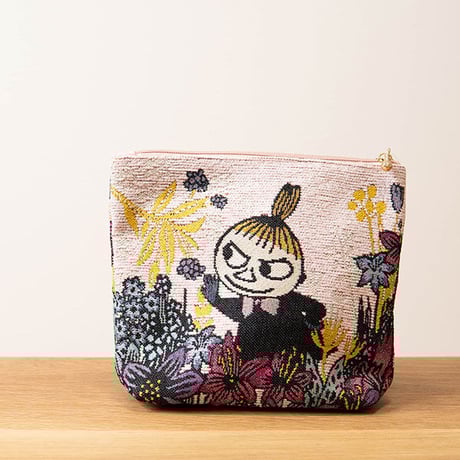 MOOMIN(ムーミン) リトルミイ ゴブラン織りポーチ 化粧ポーチや小物の仕分けに便利なファスナーポーチ
