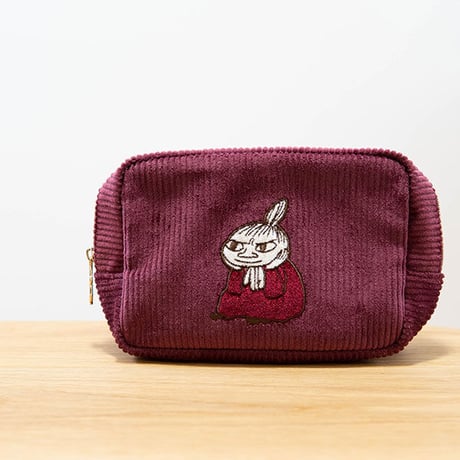 MOOMIN(ムーミン) ファスナーポーチ コーデュロイ素材の化粧ポーチ
