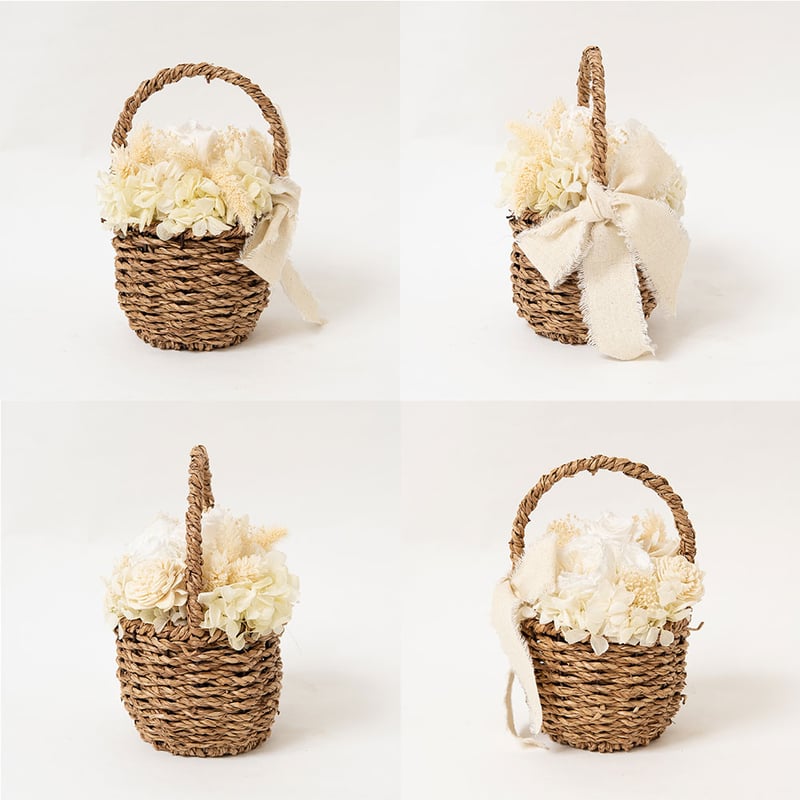 champs de fleurs プリザーブドフラワー バスケットアレンジ
