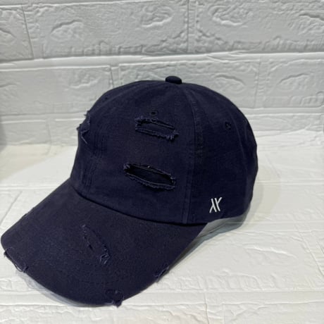 ダメージ　シンプル　ベースボールキャップ