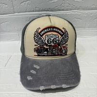 ROUTE66WINGプリントダイドCAP 21783