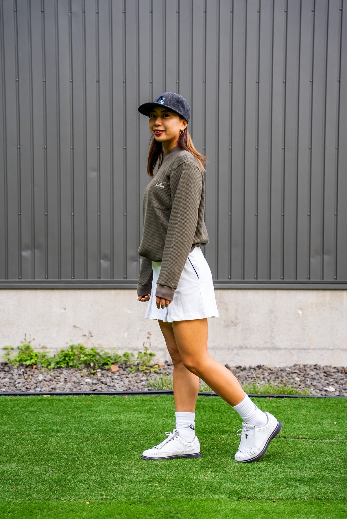 adress THERMAL LONG SLEEVE MOCK NECK OLIVE | pe
