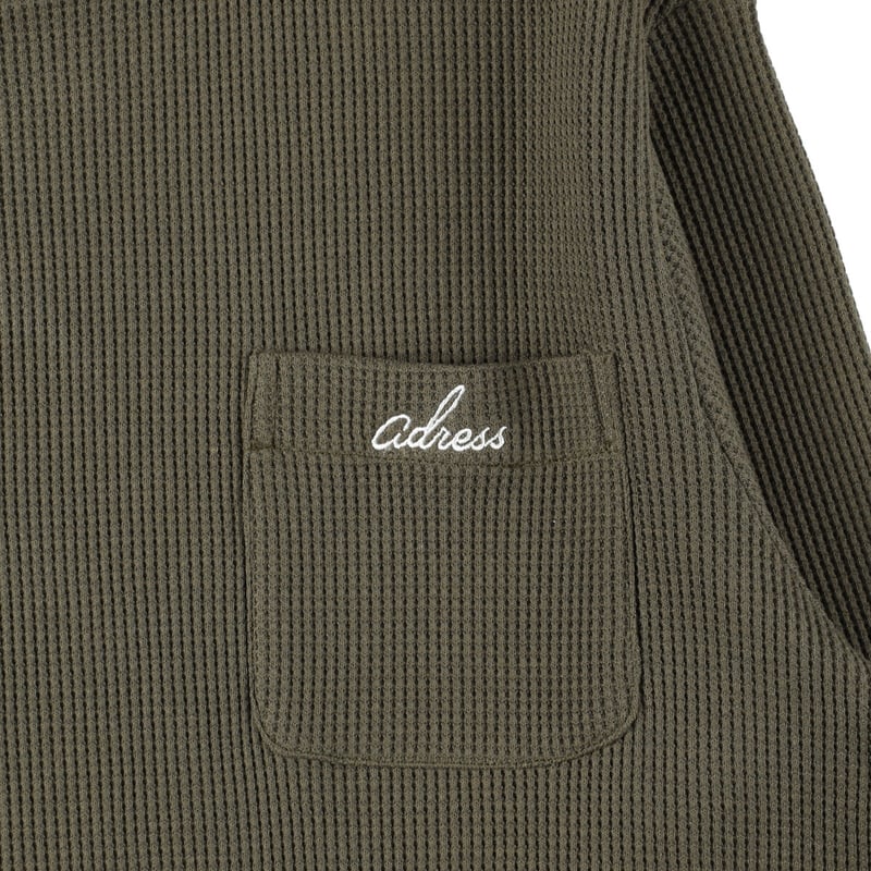adress THERMAL LONG SLEEVE MOCK NECK OLIVE | pe