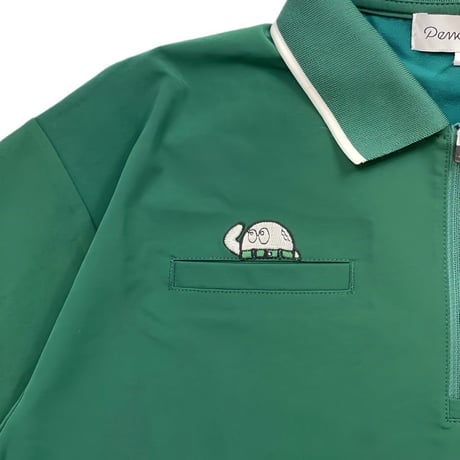 PNDLM RIB CIRCLE LOGO POLO BLACK