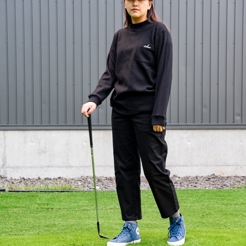 adress THERMAL LONG SLEEVE MOCK NECK BLACK | pe