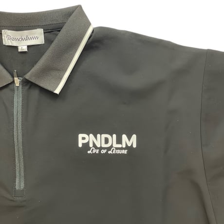 PNDLM RIB CIRCLE LOGO POLO BLACK