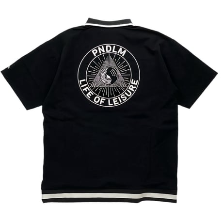 PNDLM RIB CIRCLE LOGO POLO BLACK