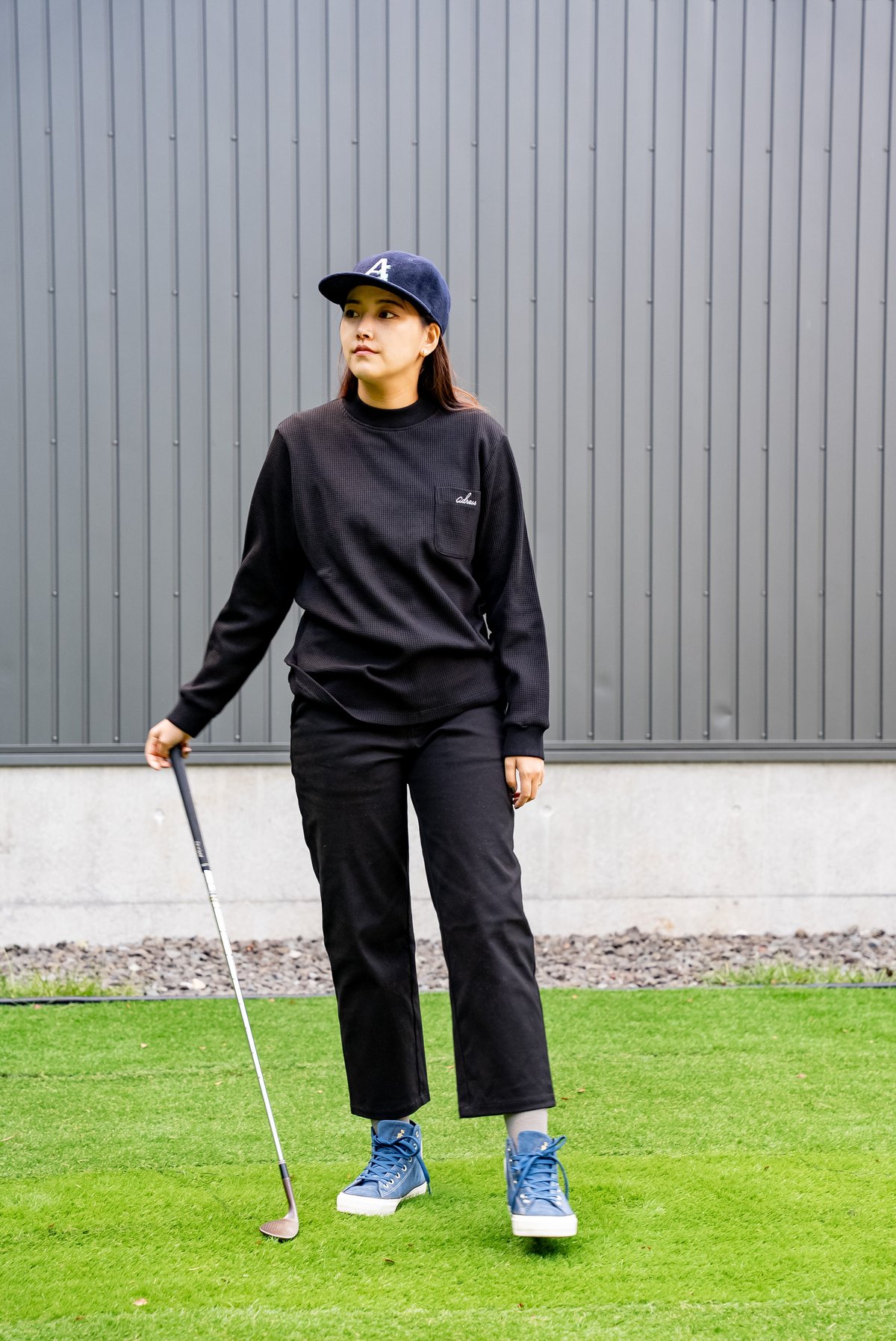 adress THERMAL LONG SLEEVE MOCK NECK BLACK | pe