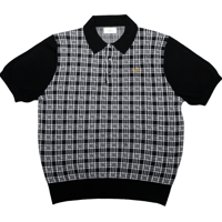 adress knit polo shirt Black