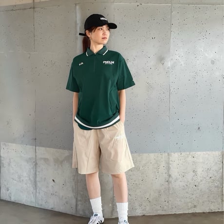 PNDLM RIB CIRCLE LOGO POLO BLACK