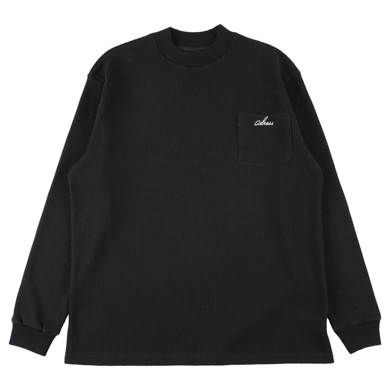 adress THERMAL LONG SLEEVE MOCK NECK BLACK | pe