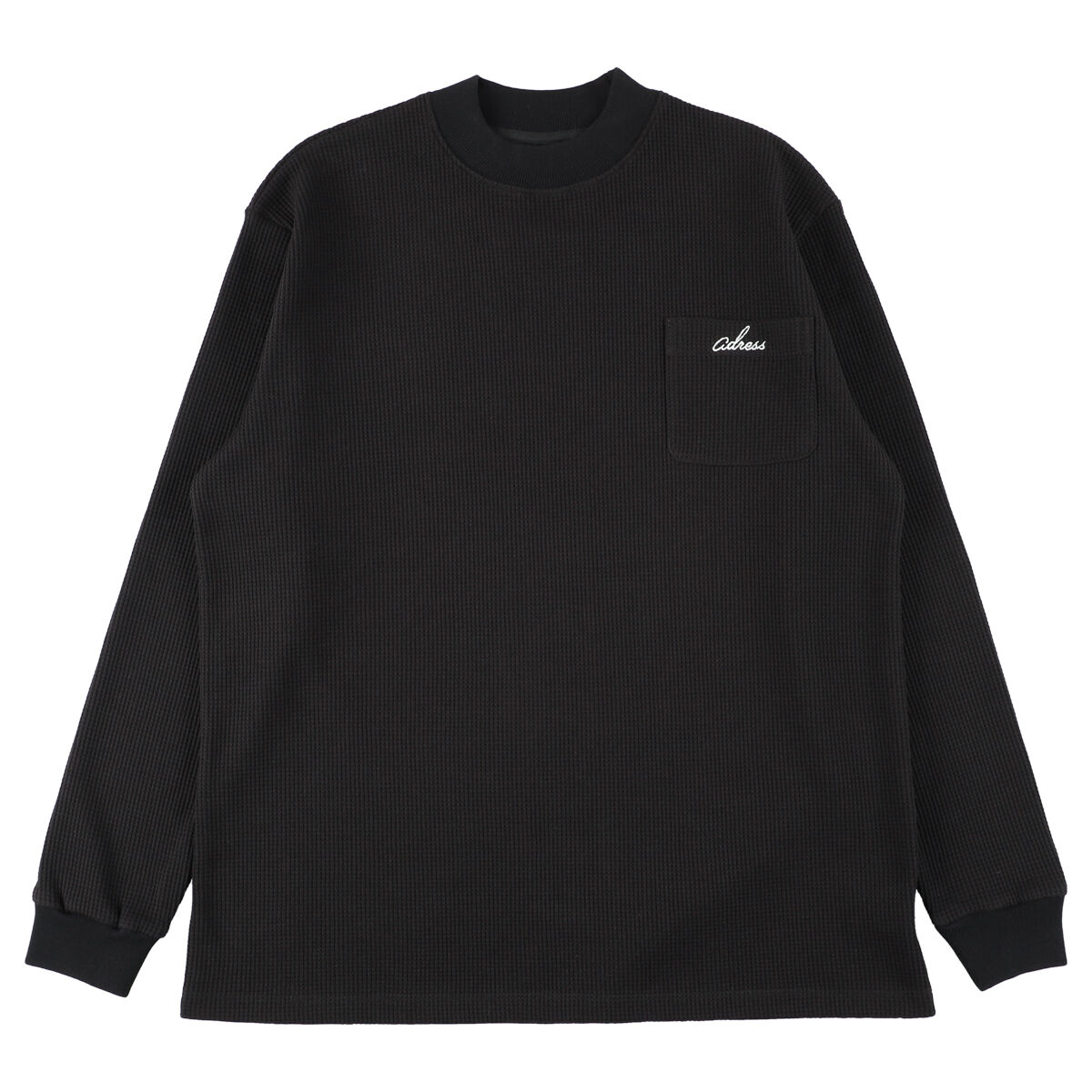 adress THERMAL LONG SLEEVE MOCK NECK BLACK | pe