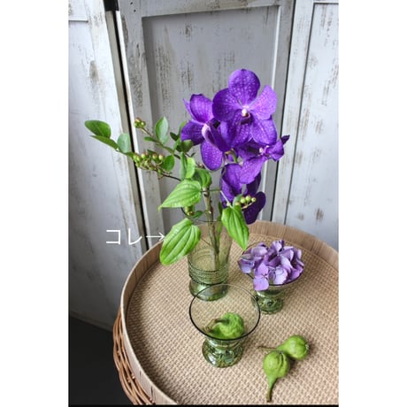【O4Home】 Eliska ワイドフラワーベース S