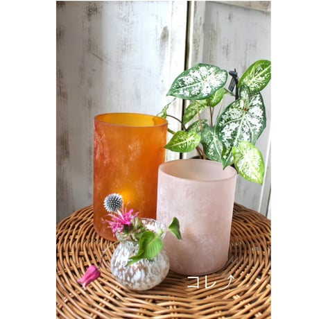 【Bloomingville】 Matcha キャンドルグラス/ローズ