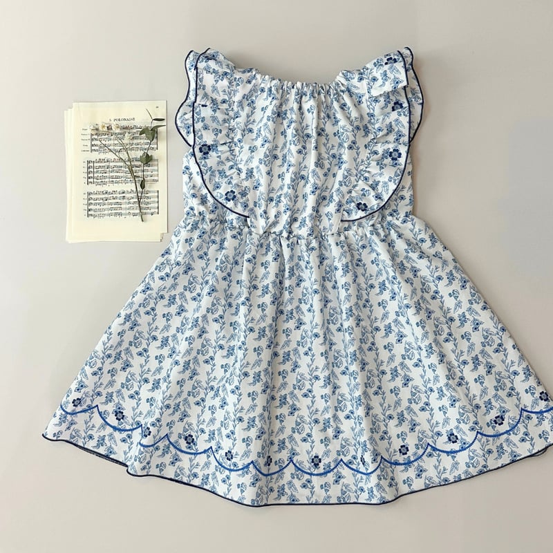 100size】コットンフリルワンピース（A4ダウンロード版） | yumefuku pa