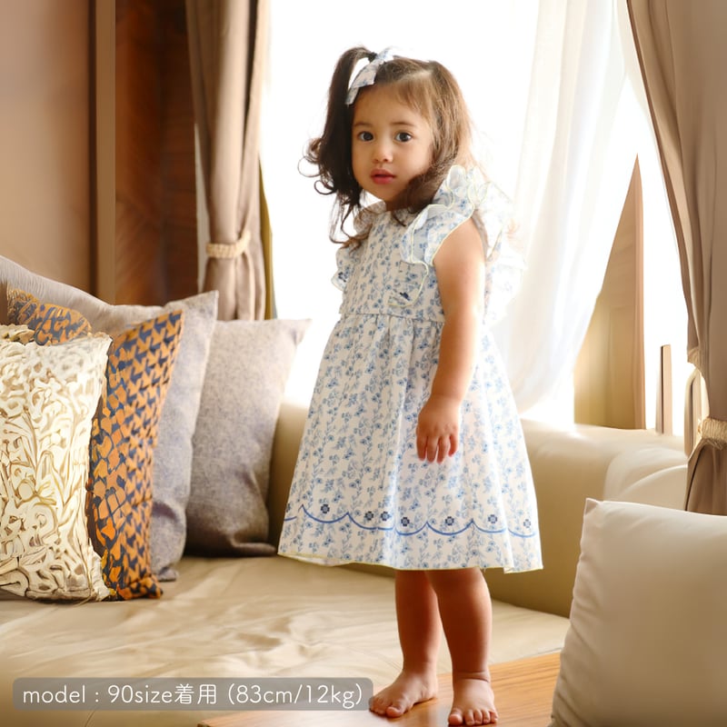 ハンドメイド　ワンピース　100size 100size】コットンフリルワンピース（A4ダウンロード版） | yumefuku pa