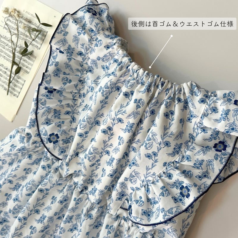 100size】コットンフリルワンピース（A4ダウンロード版） | yumefuku pa