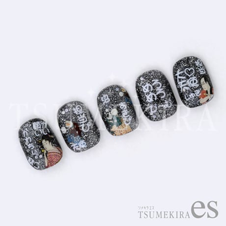 【es】 推し活ネイルシール めろめろ 白　ES-OSK-003 【ネイルシール TSUMEKIRA】